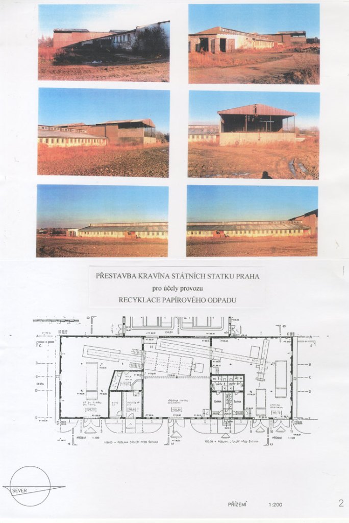 Provozovna recyklace papíru